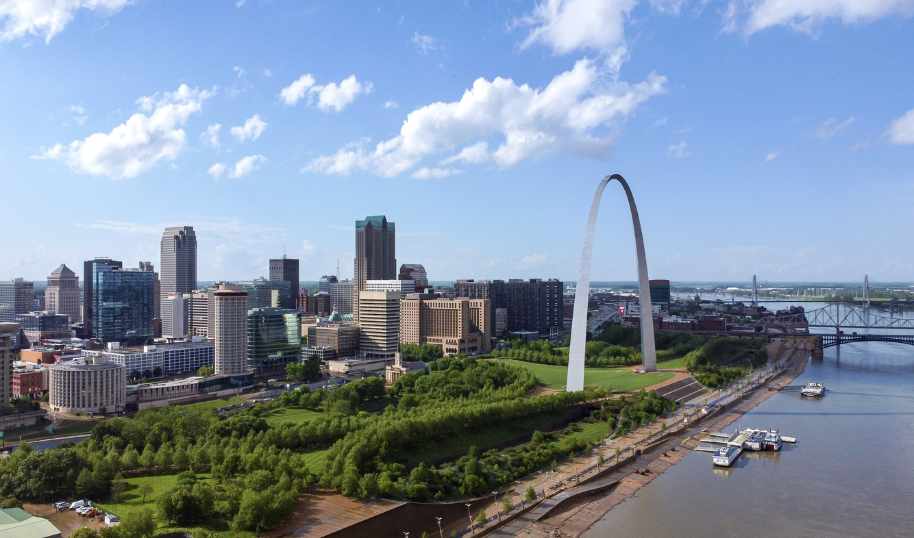 city view of East St Louis Illinois