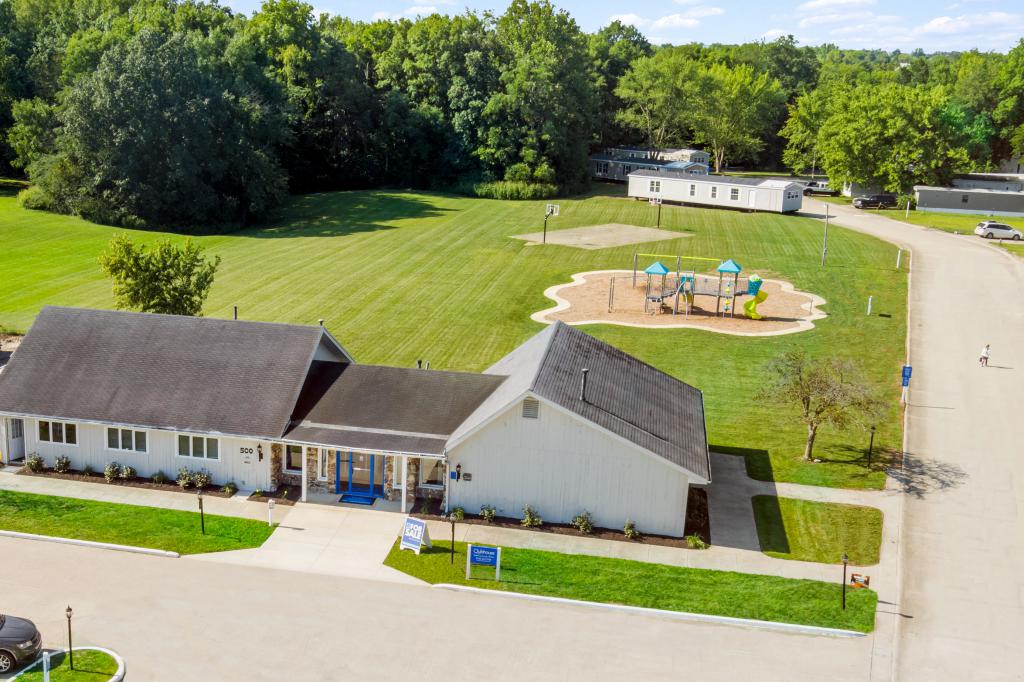 Stonecrest Manor clubhouse and playground in Marion Indiana - Find houses for sale in Marion Indiana