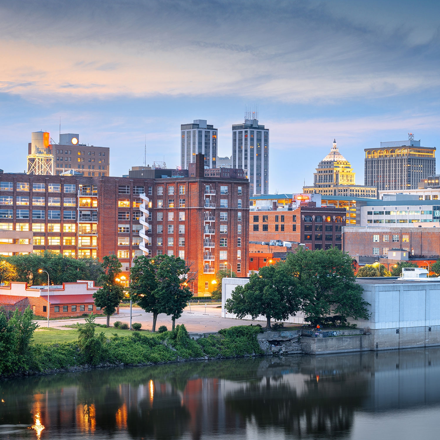 city view of Peoria Illinois