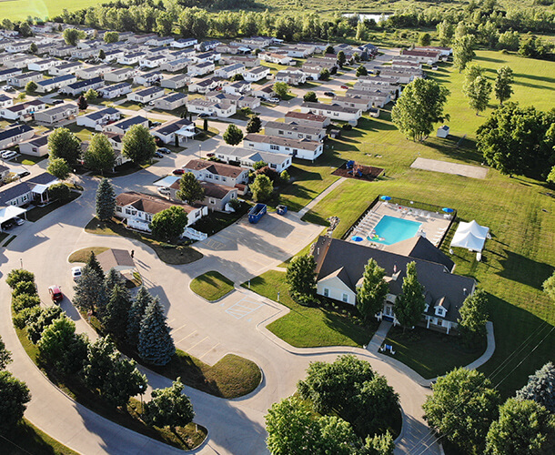 areal view of a 55 plus communities near me