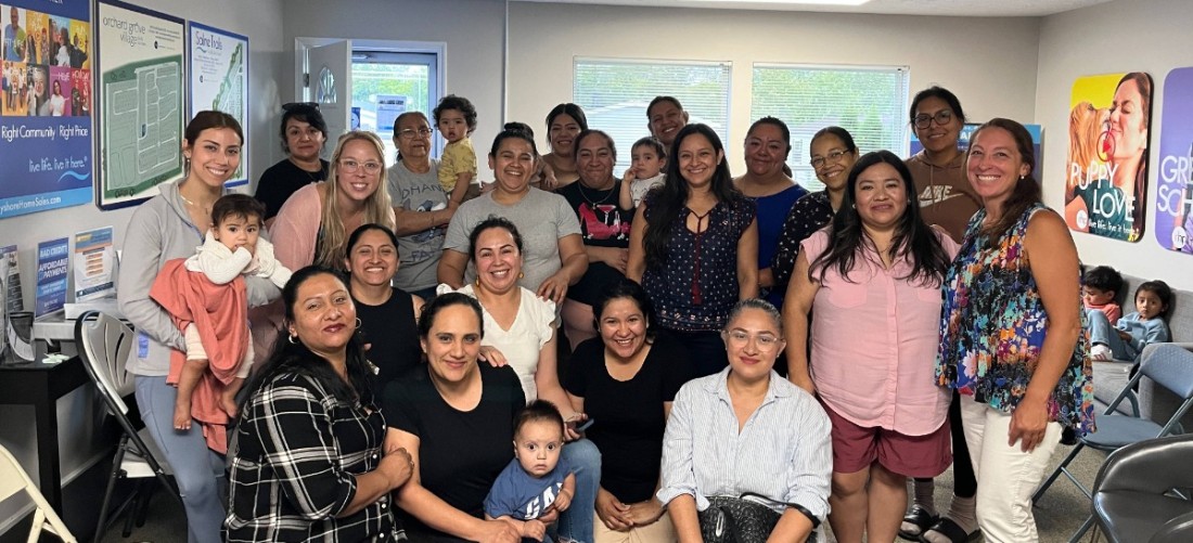  An RHP community gathers to welcome the principal of a local school